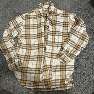 Plaid Women’s Shirt in Brown and Cream